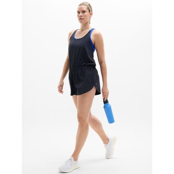 Athleta M Speedwork Romper Navy Blue Medium Regular - Picture 1 of 5